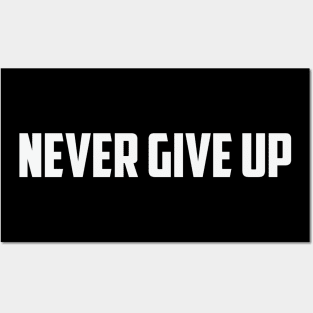 Never give up Posters and Art